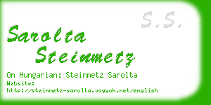 sarolta steinmetz business card